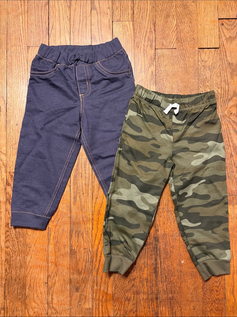 Carter's Navy Joggers & Green Camo Sweatpants